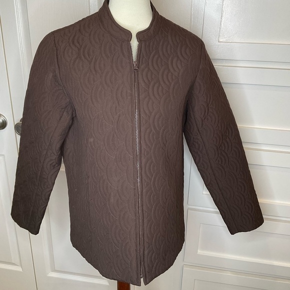 Laura Ashley chocolate brown quilted zip up jacket , Brand New with tags! - Picture 2 of 7